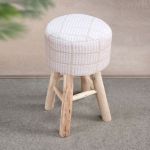 CASPER - sgabello in legno e lana 40 x 70