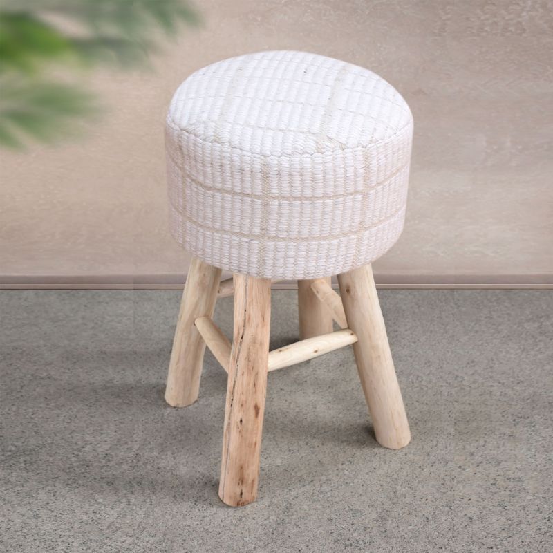 CASPER - sgabello in legno e lana 40 x 70