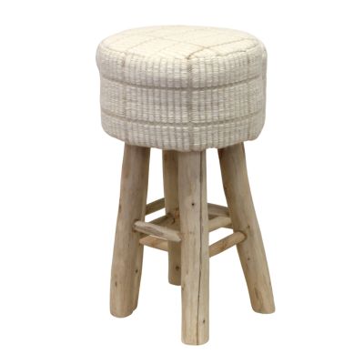 CASPER - sgabello in legno e lana 40 x 70