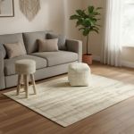 CASPER - sgabello in legno e lana 40 x 70