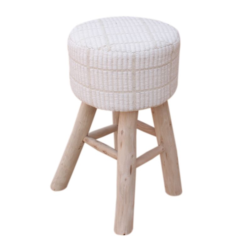 CASPER - sgabello in legno e lana 40 x 70