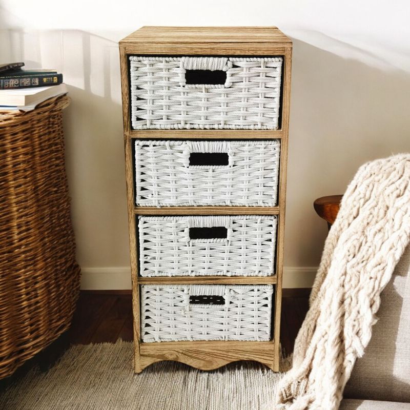 CRONO - mobiletto in legno con 4 cassetti