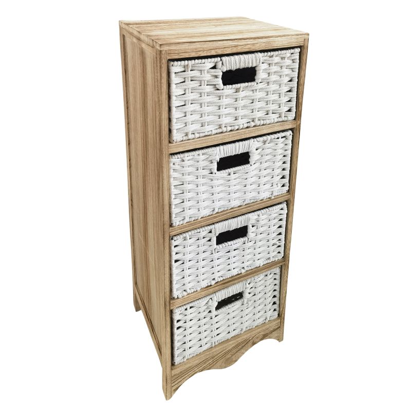 CRONO - mobiletto in legno con 4 cassetti