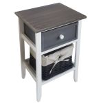 RITTER - mobiletto in legno con 1 cassetto e 1 cesta