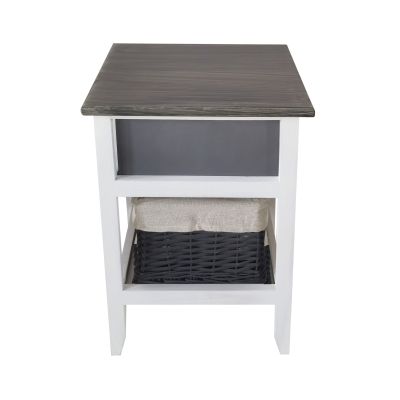 RITTER - mobiletto in legno con 1 cassetto e 1 cesta