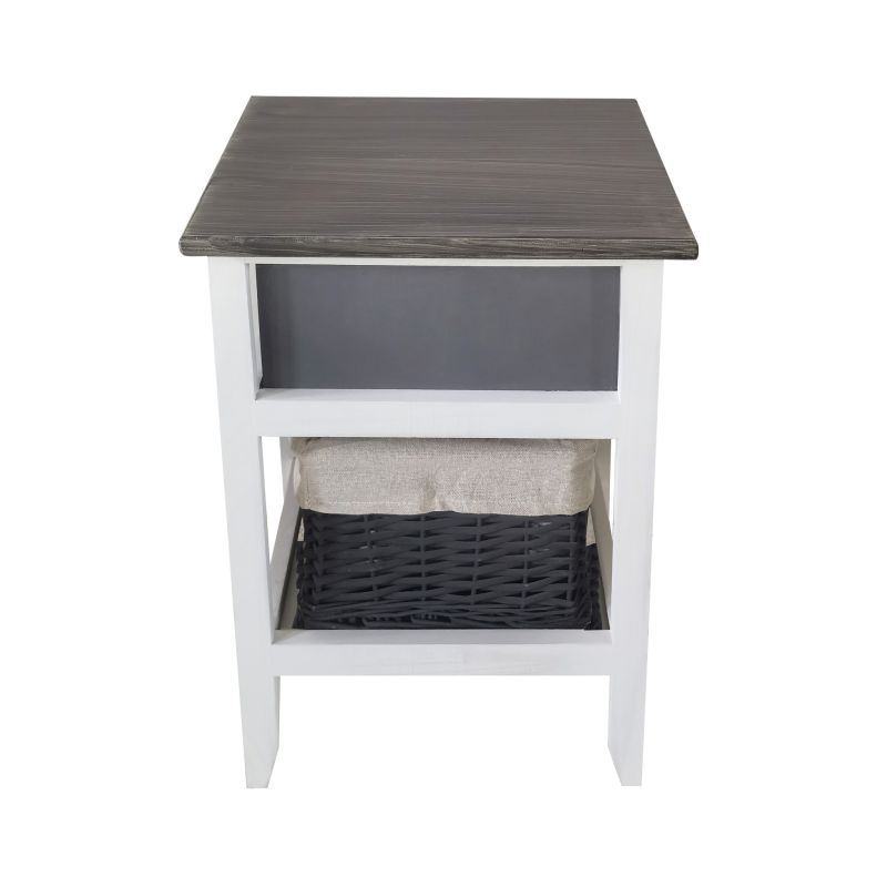 RITTER - mobiletto in legno con 1 cassetto e 1 cesta