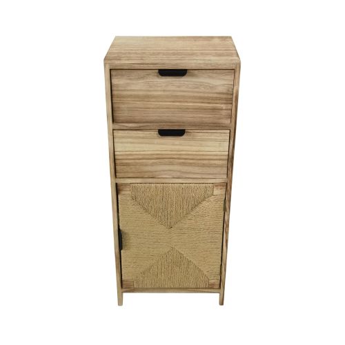 AZEL - mobiletto in legno con 2 cassetti e 1 anta