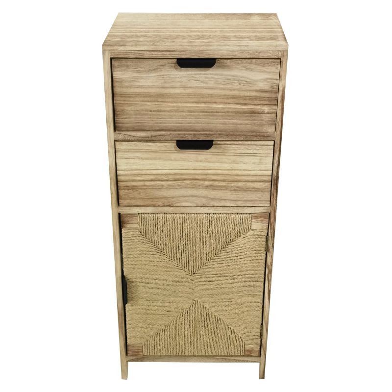 AZEL - mobiletto in legno con 2 cassetti e 1 anta