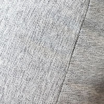 GLENDA - poltrona dondolo con struttura in allumino bianco e con corda grigio mélange