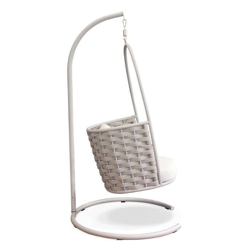 MATISSE - dondolo con struttura in allumino beige con corda beige