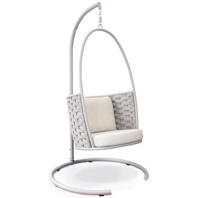 MATISSE - dondolo con struttura in allumino beige con corda beige
