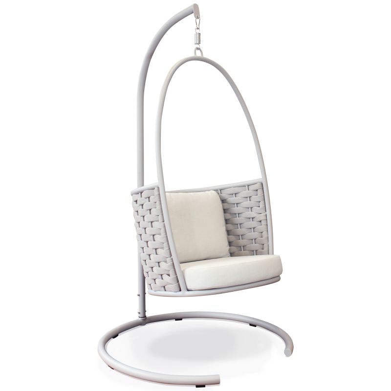 MATISSE - dondolo con struttura in allumino beige con corda beige
