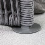 BARTON - poltrona con struttura in alluminio e 