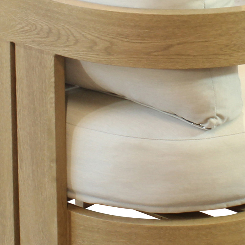 NAMOR - salotto con struttura in alluminio verniciato effetto legno