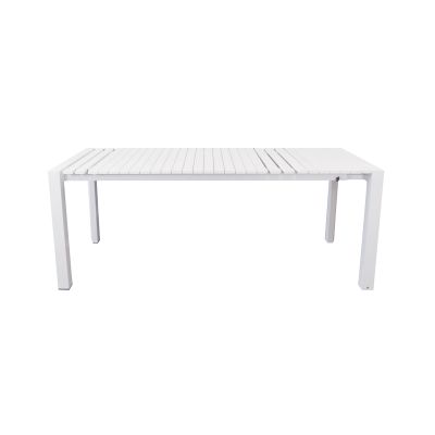 BRUNO - tavolo con struttura in alluminio verniciato bianco o antracite