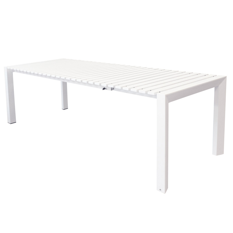 BRUNO - tavolo con struttura in alluminio verniciato bianco o antracite