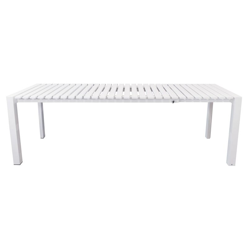 BRUNO - tavolo con struttura in alluminio verniciato bianco o antracite