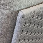 GAMORA - divano sx con struttura in alluminio effetto legno