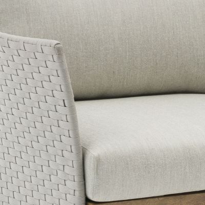 ZORA - salotto con struttura in alluminio effetto legno 