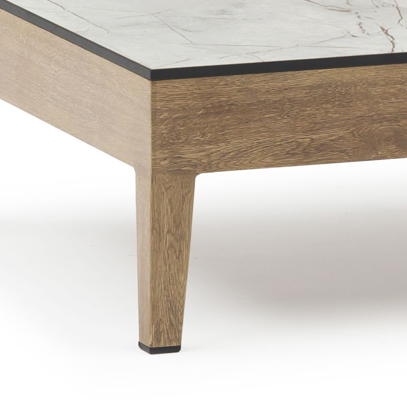 ZORA - salotto con struttura in alluminio effetto legno 