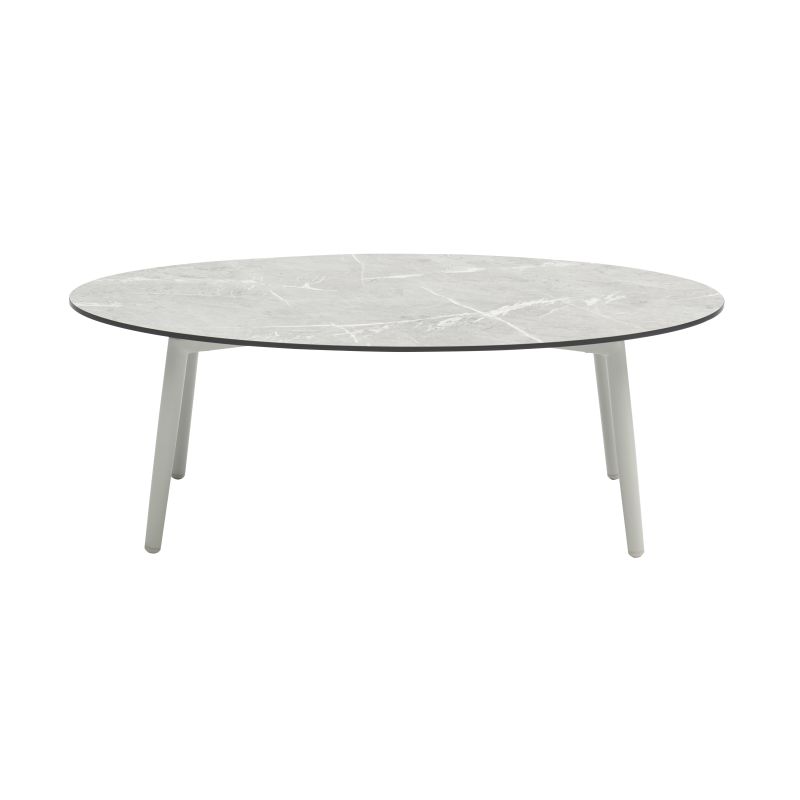 ZELDA - salotto con struttura in alluminio grigio chiaro