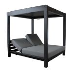 FEDRA - gazebo letto con struttura in alluminio color antracite