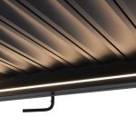 FEDRA - gazebo letto con struttura in alluminio color antracite