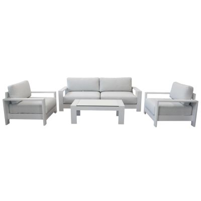 FEDRA - salotto con struttura in alluminio bianco o antracite