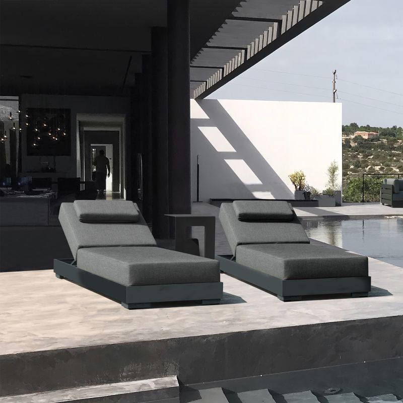 FEDRA - lettino con struttura in alluminio 