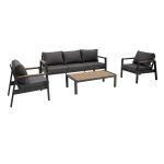 NAVARRA - salotto con struttura in alluminio verniciato antracite o bianco