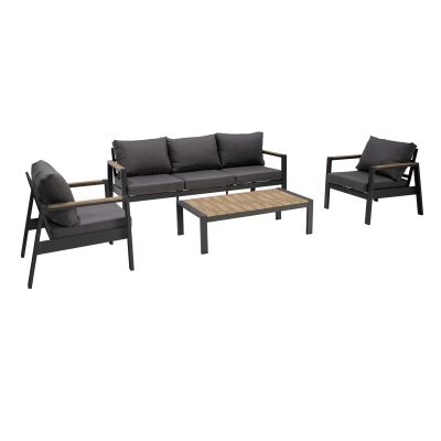 NAVARRA - salotto con struttura in alluminio verniciato antracite o bianco