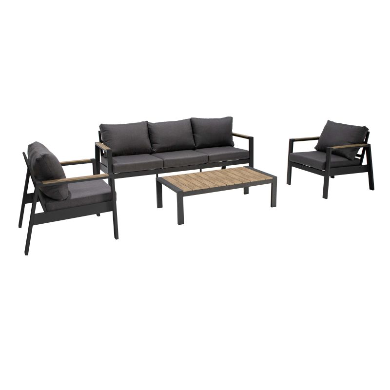 NAVARRA - salotto con struttura in alluminio verniciato antracite o bianco