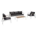 NAVARRA - salotto con struttura in alluminio verniciato antracite o bianco