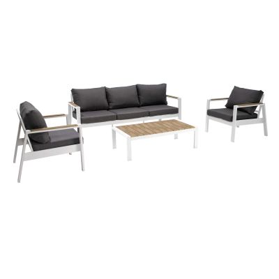 NAVARRA - salotto con struttura in alluminio verniciato antracite o bianco