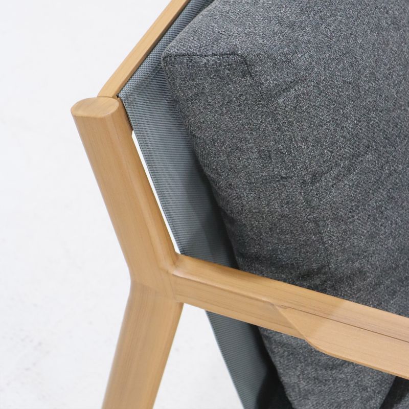 MAGNET - salotto con struttura in alluminio verniciato effetto legno