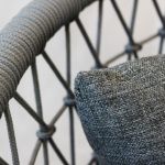 ASTEROID - salotto con struttura in alluminio e braccioli e schienali in rivestimento in corda in pvc