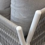 GALASSIA - salotto con struttura in alluminio bianco, rosso o antracite, rivestimento in corda in pvc