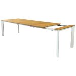COPERNICO - struttura in alluminio verniciato bianco o antracite, piano in teak