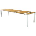 COPERNICO - struttura in alluminio verniciato bianco o antracite, piano in teak