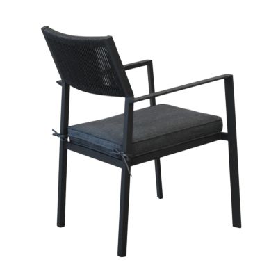 CONGA - poltrona impilabile con struttura in alluminio bianca, taupe o antracite