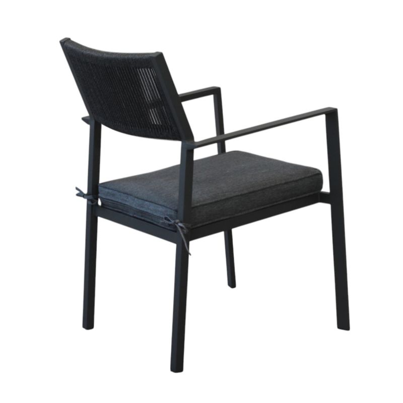 CONGA - poltrona impilabile con struttura in alluminio bianca, taupe o antracite