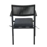 CONGA - poltrona impilabile con struttura in alluminio bianca, taupe o antracite