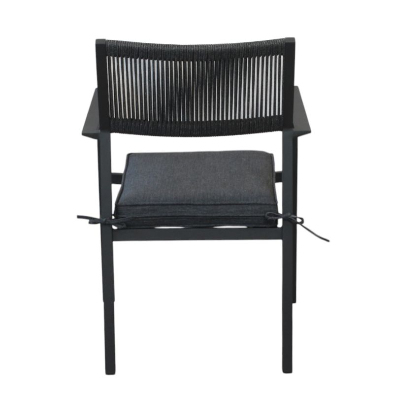 CONGA - poltrona impilabile con struttura in alluminio bianca, taupe o antracite