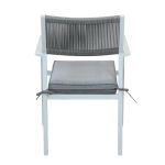 CONGA - poltrona impilabile con struttura in alluminio bianca, taupe o antracite