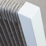 CONGA - poltrona impilabile con struttura in alluminio bianca, taupe o antracite