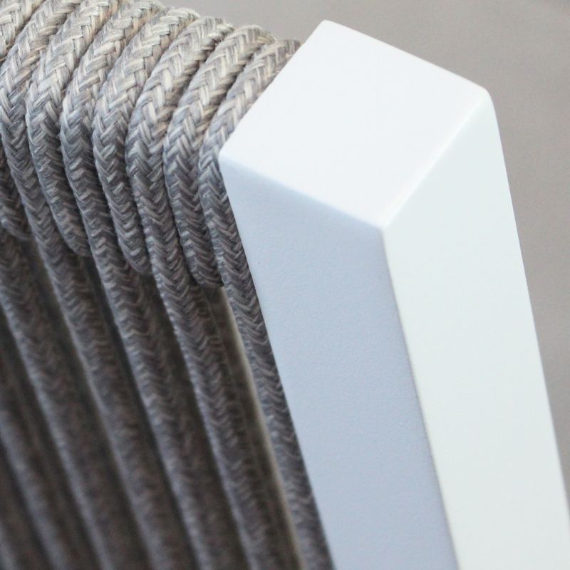 CONGA - poltrona impilabile con struttura in alluminio bianca, taupe o antracite