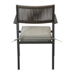 CONGA - poltrona impilabile con struttura in alluminio bianca, taupe o antracite