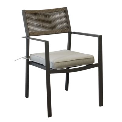 CONGA - poltrona impilabile con struttura in alluminio bianca, taupe o antracite