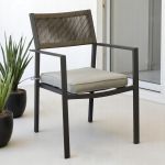 CONGA - poltrona impilabile con struttura in alluminio bianca, taupe o antracite