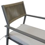 CONGA - poltrona impilabile con struttura in alluminio bianca, taupe o antracite